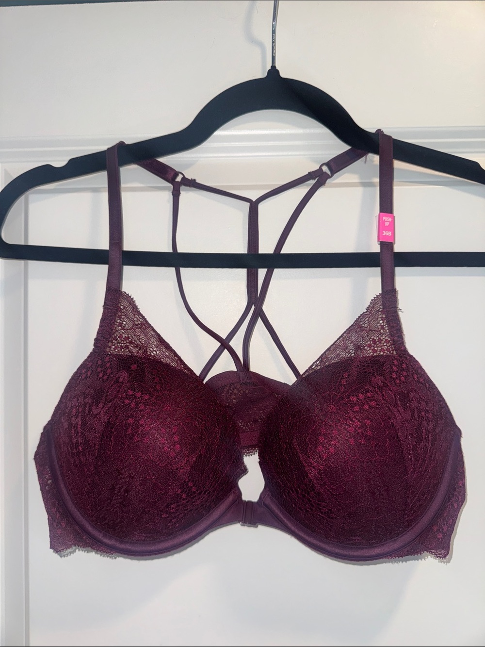 PINK Victoria's Secret Date Push-Up Bra in Deep Wine